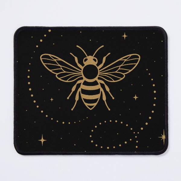Item preview, Celestial Bee Trail – Gold Cosmic Honeybee Under Starry Sky designed and sold by Painted Moon by Luna Bee™.