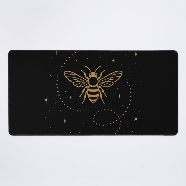 Item preview, Celestial Bee Trail – Gold Cosmic Honeybee Under Starry Sky designed and sold by Painted Moon by Luna Bee™.