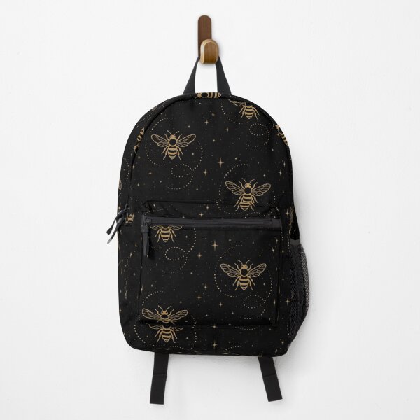 Item preview, Celestial Bee Trail – Gold Cosmic Honeybee Under Starry Sky designed and sold by Painted Moon by Luna Bee™.