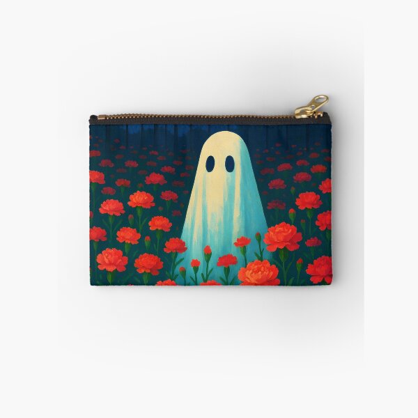 Item preview, Ghost Among the Red Carnations – Dreamy Greenhouse Spirit designed and sold by EmeraldeaArt.