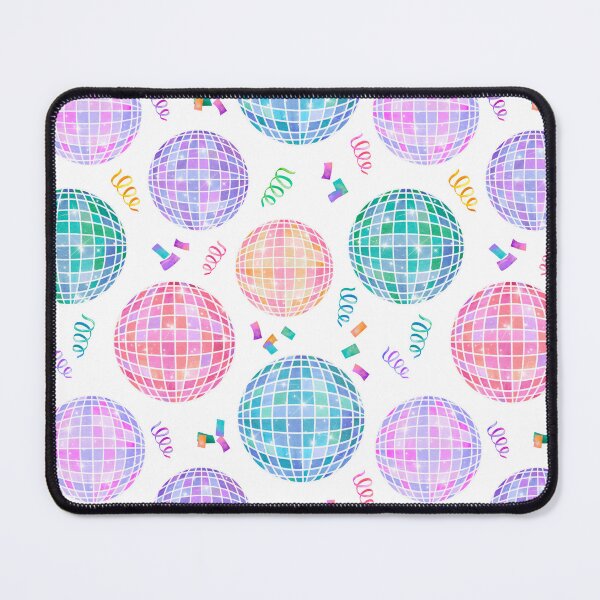 Item preview, Rainbow Watercolor Disco Balls New Year's Eve Party White designed and sold by SamAnnDesigns.