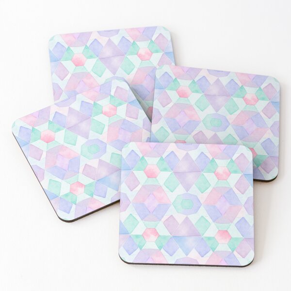 Item preview, Pastel Watercolor Geometric Pattern designed and sold by skysshobu.