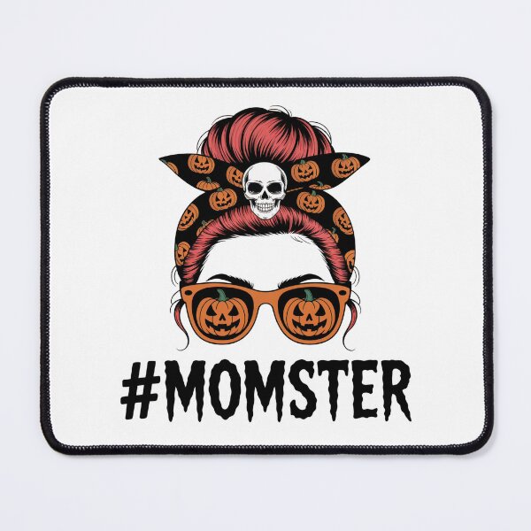 Item preview, #Momster – Halloween Mom with Pumpkin Sunglasses designed and sold by SoftStyleStudio ⭐⭐⭐.