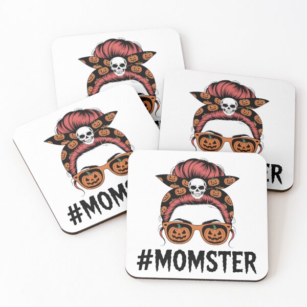 Item preview, #Momster – Halloween Mom with Pumpkin Sunglasses designed and sold by SoftStyleStudio ⭐⭐⭐.