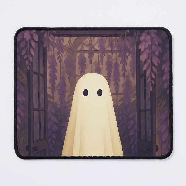 Item preview, Ghost at the Wisteria Door – Enchanted Greenhouse Spirit designed and sold by EmeraldeaArt.