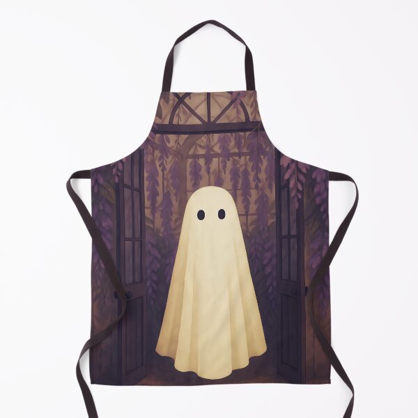 Item preview, Ghost at the Wisteria Door – Enchanted Greenhouse Spirit designed and sold by EmeraldeaArt.