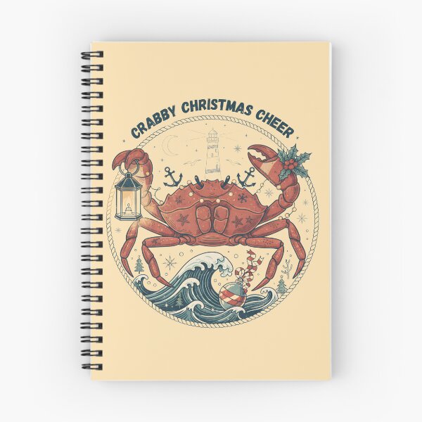 Item preview, Crabby Christmas Cheer Funny Nautical Crab Holiday Marine Life Gift  designed and sold by justyna-s28.