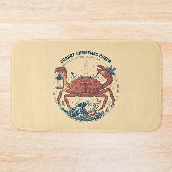 Item preview, Crabby Christmas Cheer Funny Nautical Crab Holiday Marine Life Gift  designed and sold by justyna-s28.