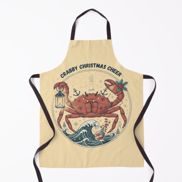 Item preview, Crabby Christmas Cheer Funny Nautical Crab Holiday Marine Life Gift designed and sold by justyna-s28.