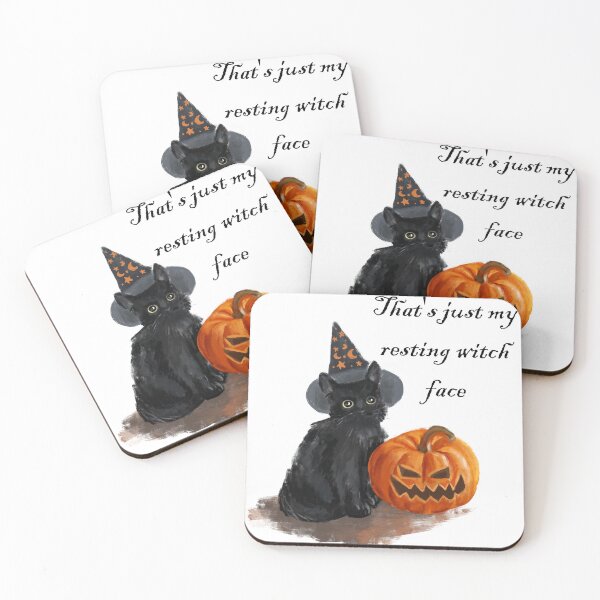 Item preview, Resting Witch Face Black Cat - Funny Halloween Graphic designed and sold by Leaf & Layer.