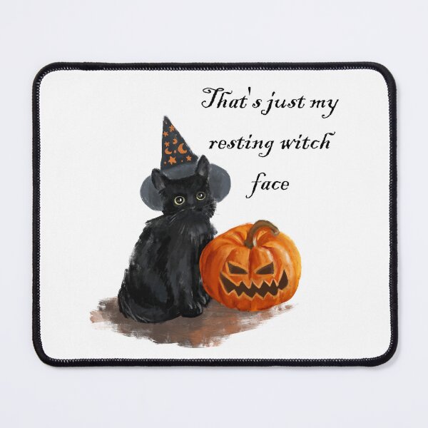 Item preview, Resting Witch Face Black Cat - Funny Halloween Graphic designed and sold by Leaf & Layer.