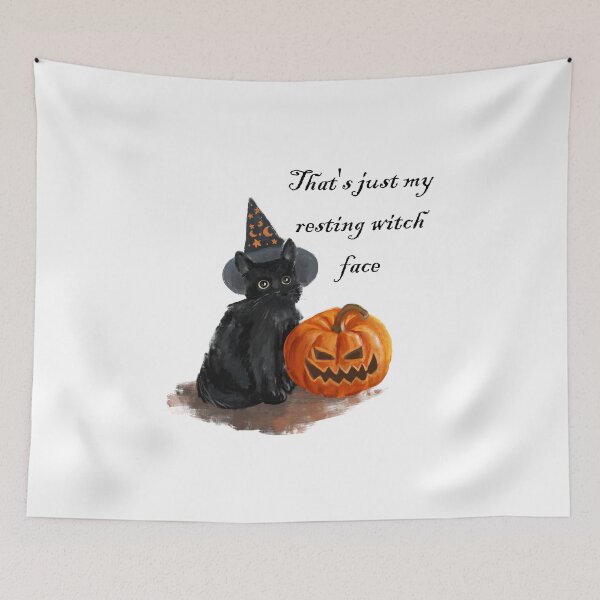 Item preview, Resting Witch Face Black Cat - Funny Halloween Graphic designed and sold by Leaf & Layer.