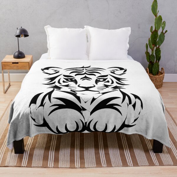 Item preview, Tribal Tiger Design - Black and White Tattoo Art designed and sold by Kruti Collection.