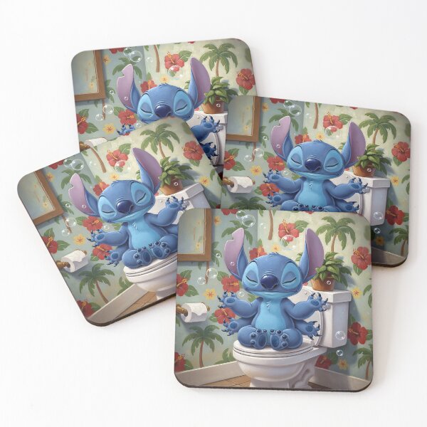 Item preview, Stitch sits on the toilet and meditates designed and sold by cloud lee.