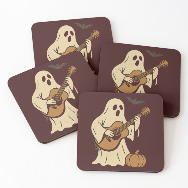 Item preview, Ghost Guitarist Retro Halloween Musician Design designed and sold by Meandmyshop.