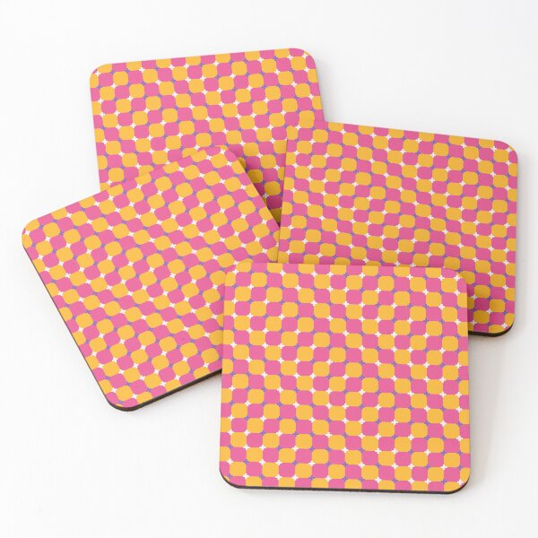 Item preview, Optical illusion pixel tile - magenta and yellow designed and sold by SNG12.