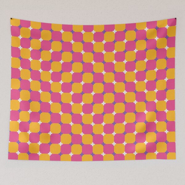 Item preview, Optical illusion pixel tile - magenta and yellow designed and sold by SNG12.
