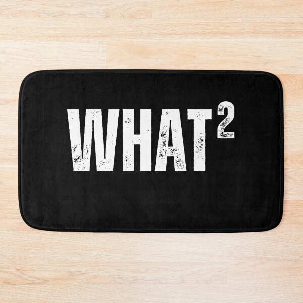 Item preview, What What - What2 - What Squared Worn Look White Letters designed and sold by GFamilyC.