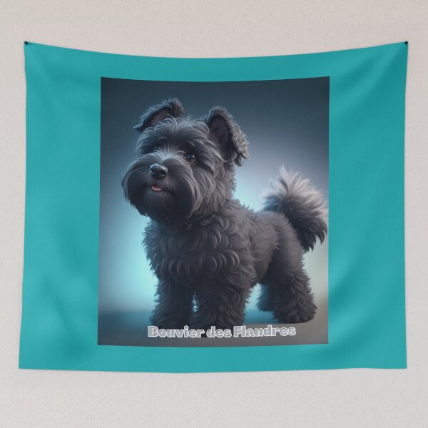 Item preview, Cute Bouvier des Flandres Dog Looking Friendly and Adorable designed and sold by KJ-Books.