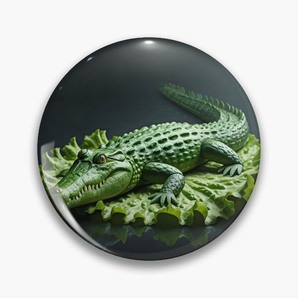 Item preview, Cucumber Crocodile – Playful Veggie Art designed and sold by PawPrintedArt.
