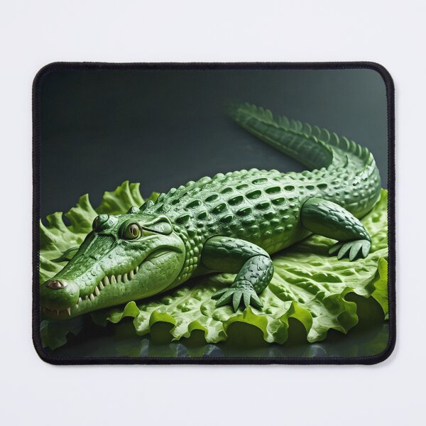 Item preview, Cucumber Crocodile – Playful Veggie Art designed and sold by PawPrintedArt.