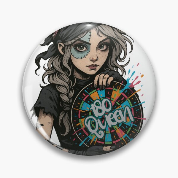 Item preview, 180 Queen – Gothic Darts Girl | Dark Fantasy & Street Art Design designed and sold by Ruhrpott-Design.