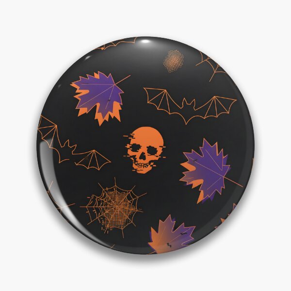 Item preview, Patrón de Halloween: Calaveras, murciélagos, telarañas y hojas de otoño - Oscuro designed and sold by Project X Design.