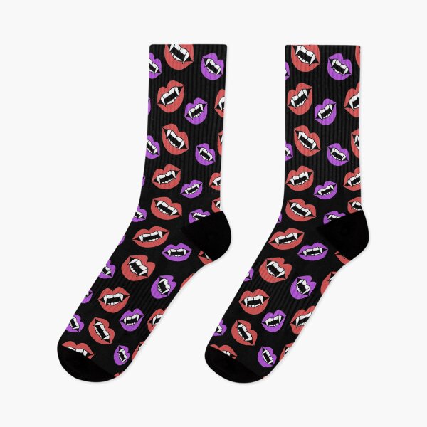 Item preview, Pop Art Vampire Kisses on Black designed and sold by BeJolley.