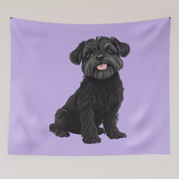 Item preview, Affenpinscher Dog Puppy Watercolor (purple) designed and sold by Magnolia Valley Art.