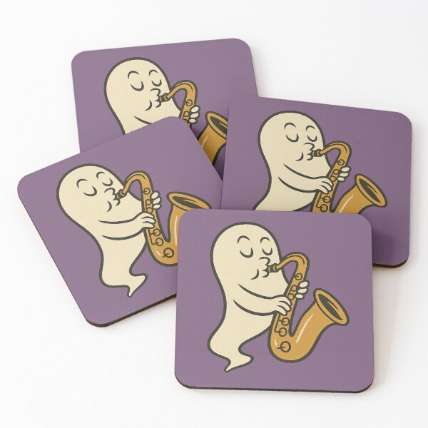 Item preview, Ghost Saxophonist – Retro 60s Halloween Jazz Squad designed and sold by Meandmyshop.