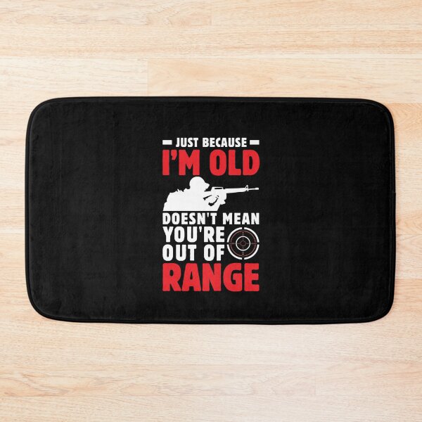 Item preview, Funny Retired Veteran Just Because I'm Old Doesn't Mean You're Out Of Range Hunting Seniors Humor Gift designed and sold by MouDantArts.