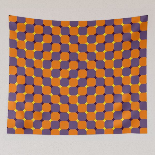 Item preview, Optical illusion pixel tile - purple and orange designed and sold by SNG12.