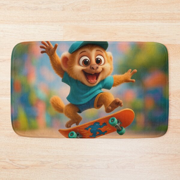 Item preview, Skater Gibbon Mammal designed and sold by Sillytoe.