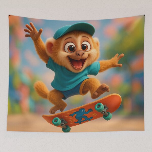 Item preview, Skater Gibbon Mammal designed and sold by Sillytoe.