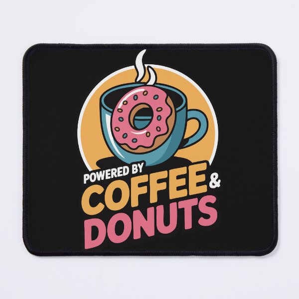 Item preview, Hot Coffee Powered With Donuts designed and sold by TeezTales.