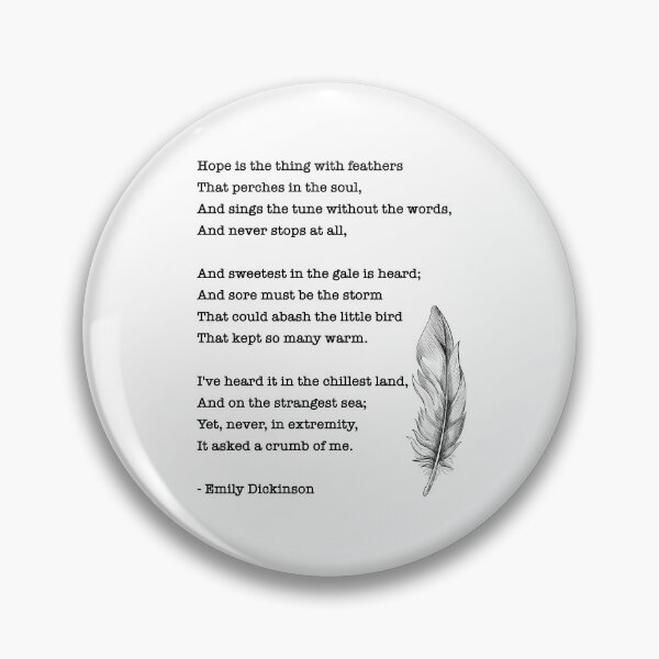 Item preview, Hope is the Thing With Feathers, Dickinson poem designed and sold by corbrand.