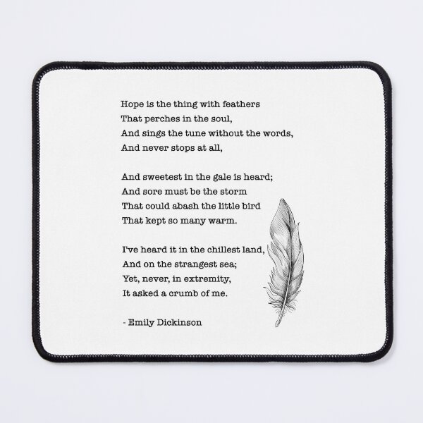 Item preview, Hope is the Thing With Feathers, Dickinson poem designed and sold by corbrand.