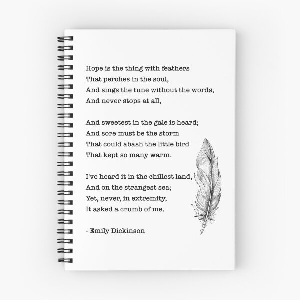 Item preview, Hope is the Thing With Feathers, Dickinson poem designed and sold by corbrand.