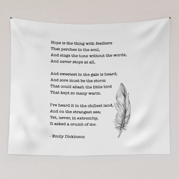 Item preview, Hope is the Thing With Feathers, Dickinson poem designed and sold by corbrand.