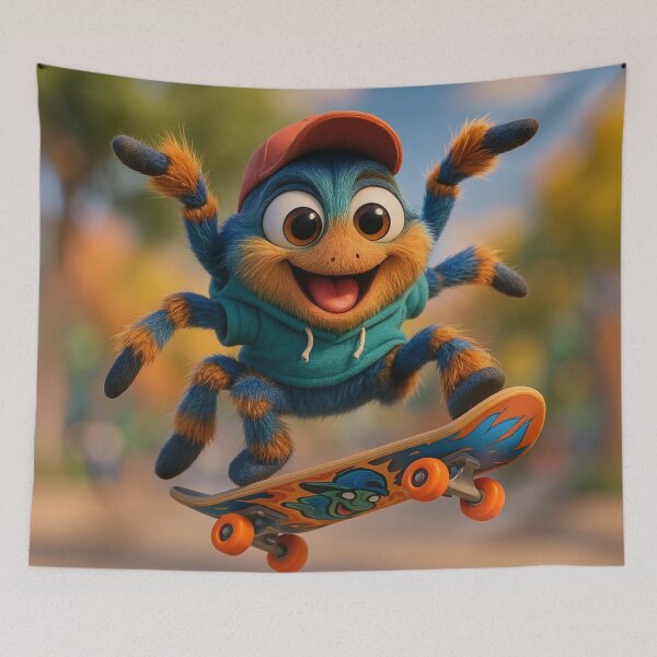 Item preview, Skater Green Bottle Blue Tarantula designed and sold by Sillytoe.
