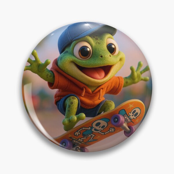 Item preview, Skater Green Frog designed and sold by Sillytoe.