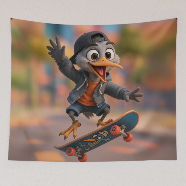 Item preview, Skater Grey Heron designed and sold by Sillytoe.