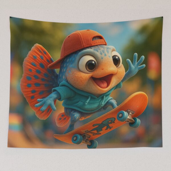 Item preview, Skater Guppy Fish designed and sold by Sillytoe.