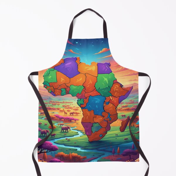 Item preview, Vibrant Africa Map Sunset Landscape | African Safari Art designed and sold by MugsNstuff Live Love Create!.