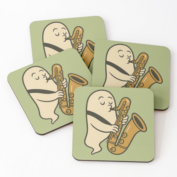 Item preview, Ghost Baritone Saxophonist – Retro 60s Jazz Squad designed and sold by Meandmyshop.
