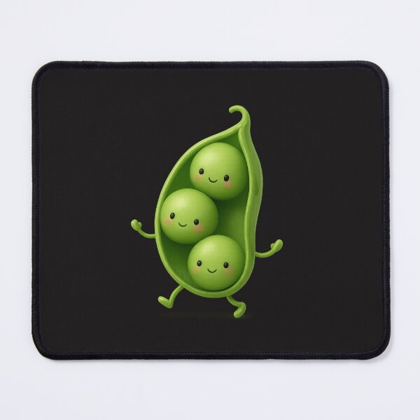 Item preview, Cute Dancing Pea Pod Friends | Kawaii Vegetable Art designed and sold by Moons Studio.