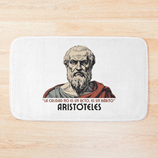 Item preview, "Quality is not an act, it is a habit" quote from Aristotle designed and sold by Filologica.