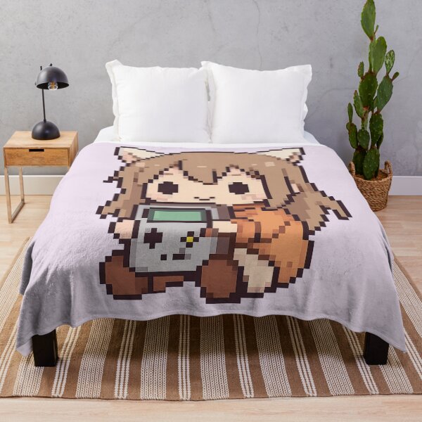 Item preview, Pixel Gamer Girl — Cute Elf Playing Gameboy Retro Pixel Art designed and sold by AddictiveDesign.