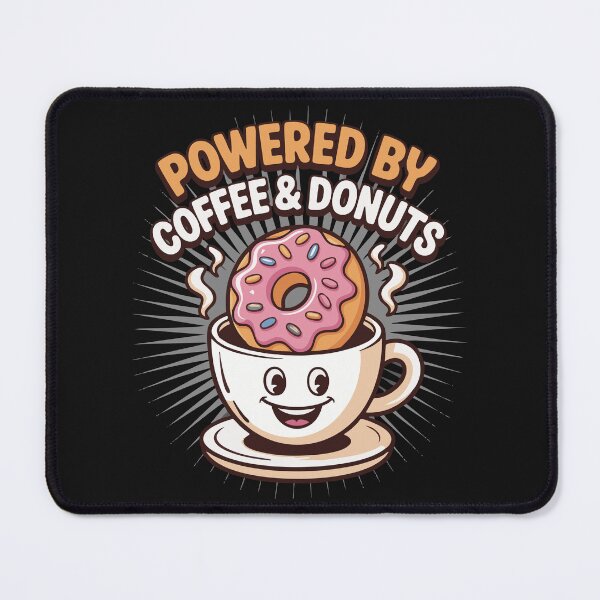 Item preview, Smiling Hot Mug Coffee and Donuts designed and sold by TeezTales.