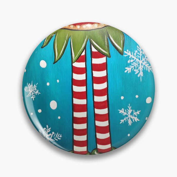 Item preview, Santa's Little Helper Style- Festive Elf Legs with Curly Shoes in a Snowy Wonderland designed and sold by OlfactoART Studio.